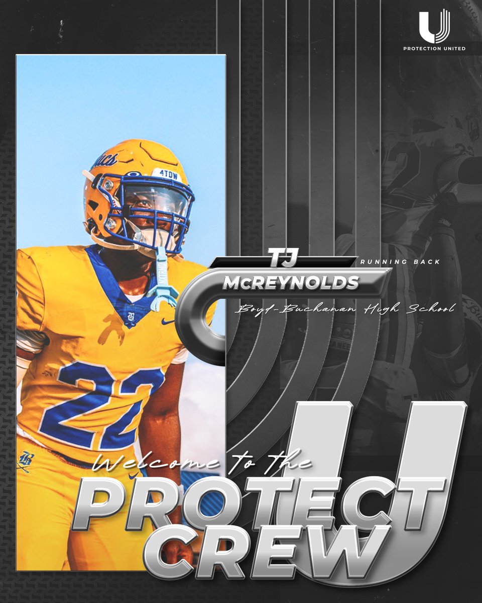 TheProtectUCrew's tweet image. Welcome TJ McReynolds to the Protection United Family ‼️🔥@the1ndonlytj

The backfield just got dangerous. #ProtectUCrew