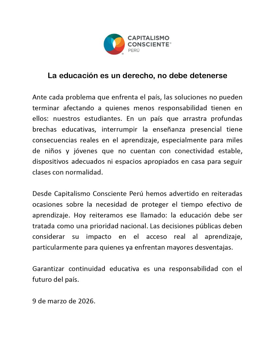 Capitalismo Consciente Peru tweet media