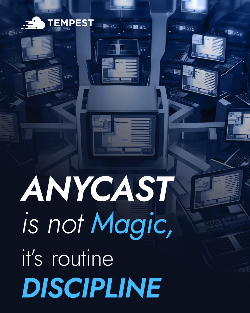 Anycast works when routing is clean and capacity is real.

It improves reach and reduce latency by sending users to the nearest healthy location, but it depends on good paths, stable announcements, and smart handling when conditions change.

#Networking #Anycast #Infrastructure