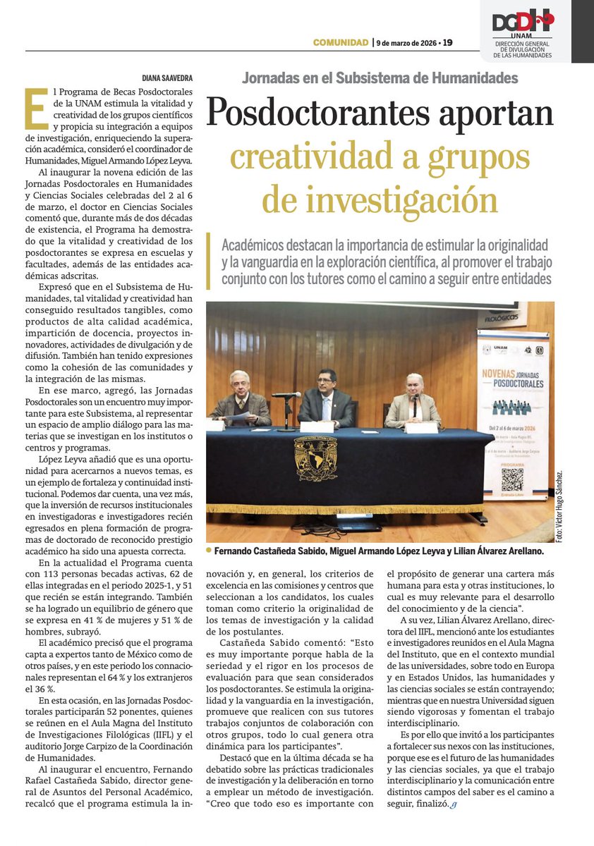 Humanidades UNAM tweet media