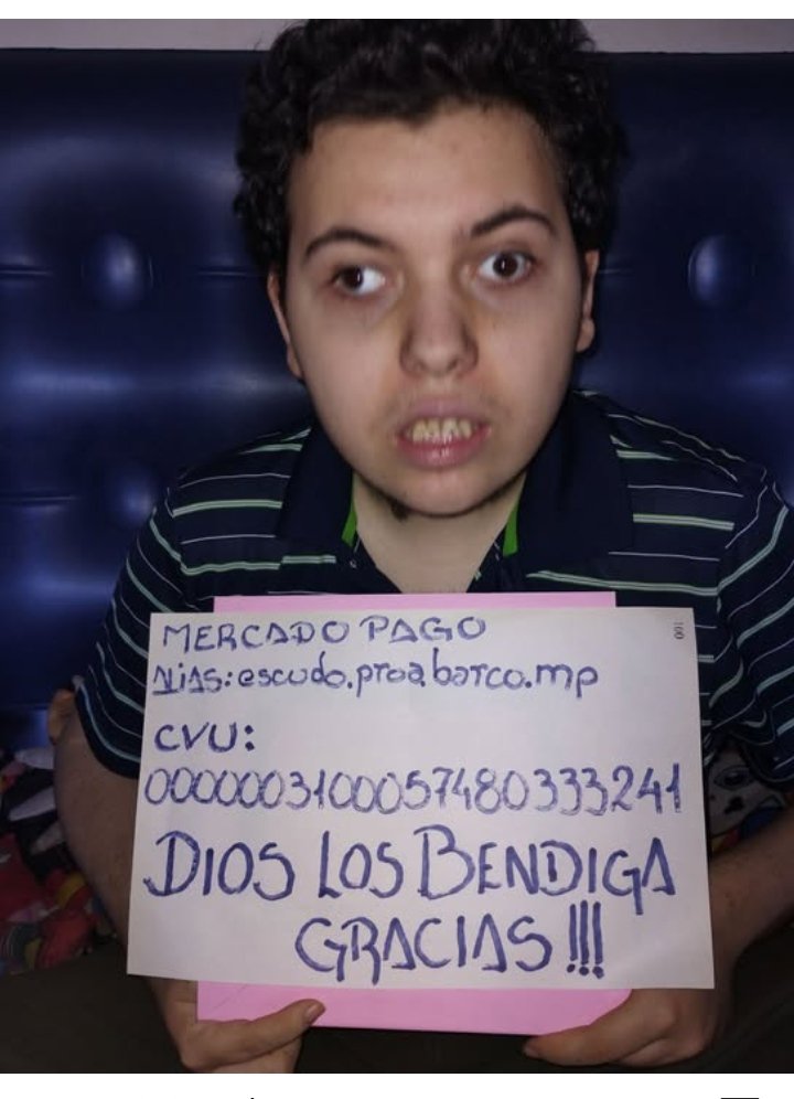 El es Jony. Su familia está pasando una situación muy angustiante. El padre adquirió una discapacidad x un evento cardíaco y están por quedar en la calle. Son de Quilmes, el municipio acompaña pero no alcanzan los recursos. Su mamá Rocío está pidiendo ayuda desesperada. Gracias!