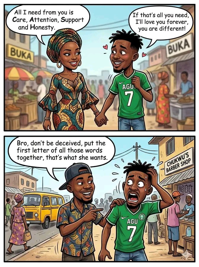 ikpeni_enaks's tweet image. Bro thought he finally found a low-maintenance queen until he did the math😂. At what point did you realize she’s speaking in Acronyms?😂

#comedy #relationships #relationshipgoals BBLs, SAY NO TO BBL,