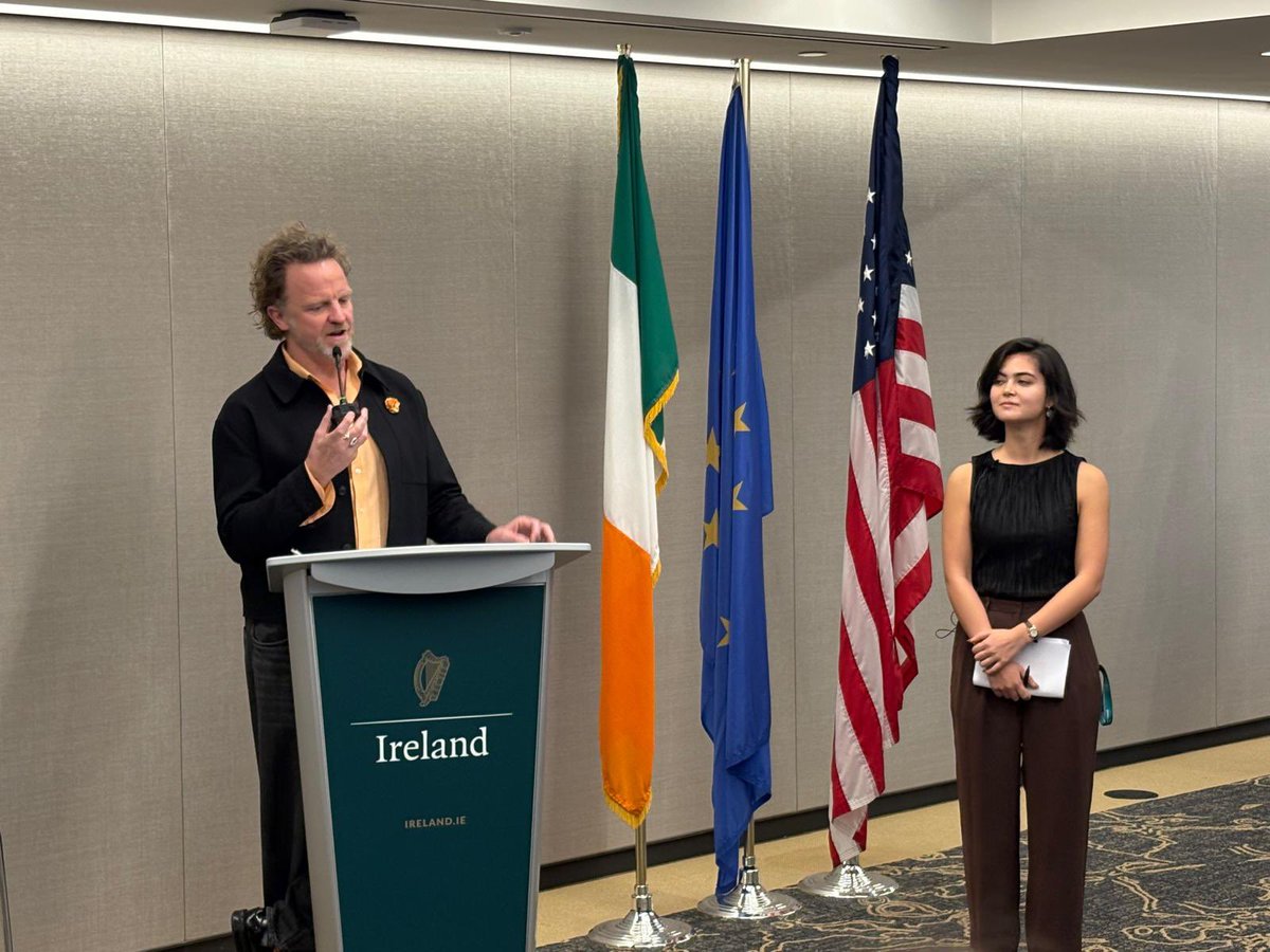 IrelandinNY's tweet image. Thank you to everyone who joined us for our March #FirstFriday: ‘From An Gaodhal to 2026: The Irish Language Then &amp;amp; Now.’ It was a wonderful morning celebrating #SeachtainnaGaeilge with historian Nicholas Wolf and Irish language teacher Molly Nic Céile, who discussed the roots of