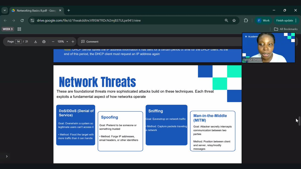 Cybersecurity Streak | Day 22✅

Learning is getting more interesting. 
Today’s session covered subnetting, subnetting for security, port numbers, and network threats.
It’s getting intense, but I’ll scale through.

<a href="/cyberjeremiah/">Ezechi Jeremiah</a> <a href="/TemitopeSobulo/">Temitope Sobulo🛡️</a> <a href="/chovwenofuru/">CHOVE</a> <a href="/ireteeh/">Dr Iretioluwa Akerele</a> <a href="/cyber_razz/">Abdulkadir | Cybersecurity</a>