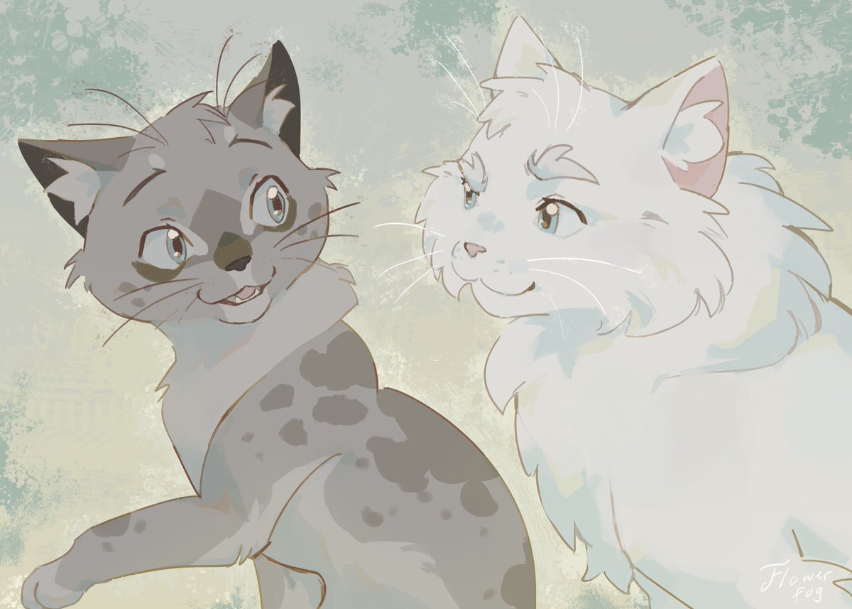 Flowerfog150's tweet photo. You know it's not the same as it was...

Redraw of an old Ashpaw &amp; Cloudpaw fanart of mine! 
I'm still not over the fact that Ashpaw was such a sweetheart https://t.co/4m4Juod4d7
