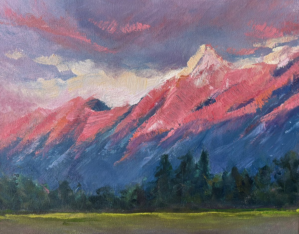 monicutte's tweet photo. - aún no pinto como quiero 
- eso solo significa: pintar más ! ☺️🌷 y eso me encanta 

#oilpaint #oleos #pintura #paisaje https://t.co/xKudit1n6P