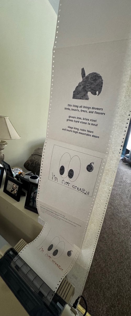RetroTechorDie's tweet photo. It's a #MARCHintosh miracle: you are gone for a weekend and come home to many successful #globaltalk prints on my ImageWriter II. https://t.co/HUNsm9pBK3