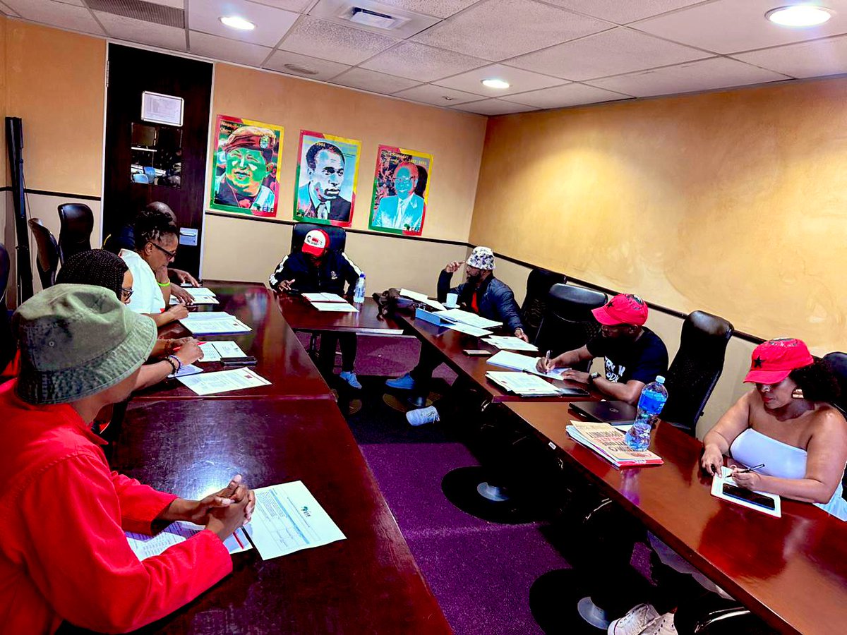 EFF_FreeState's tweet photo. ♦️IN PICTURES♦️

The EFF Free State Officials and PCTs members at the Provincial Co-ordinating Command meeting which took place earlier today at the EFF Legislature offices in Bloemfontein.

The leadership is being appraised on all matters related to organizational work. https://t.co/a3IinDZmuN