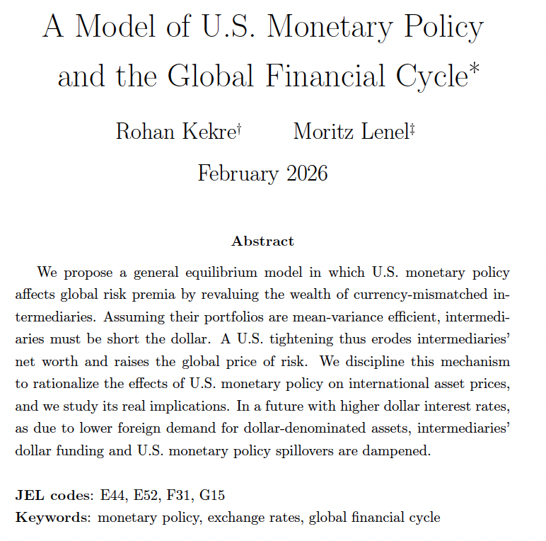 CERatGWU's tweet photo. Last week at CER, Moritz Lenel (Princeton University) presented “A Model of U.S. Monetary Policy and the Global Financial Cycle” in our Macro-International Seminar. 

A rich paper on monetary spillovers, risk premia, and global finance. 

#Macro #MonetaryPolicy #GlobalFinance https://t.co/WrqGBbGqPX