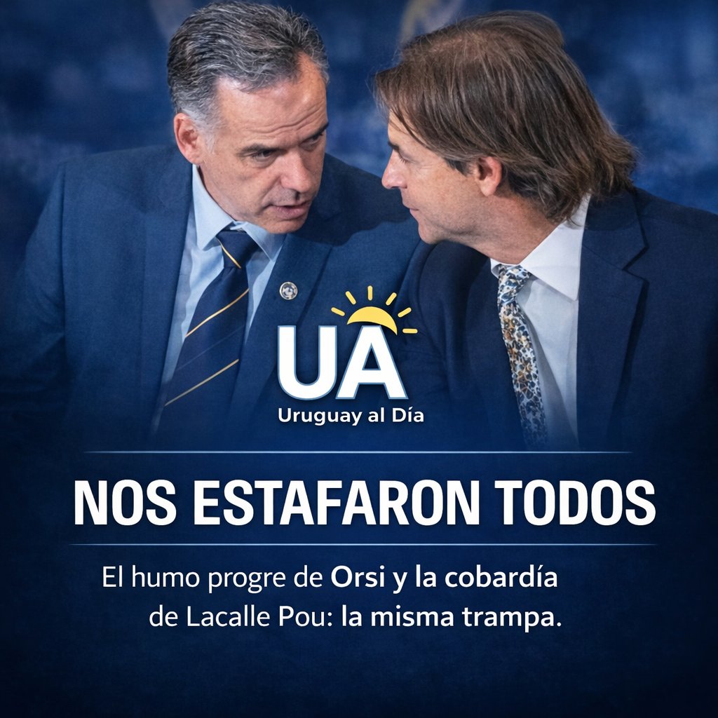 uruguayaldoo's tweet photo. LA TRAICIÓN AL CIUDADANO QUE LABURA 
Nos prometieron bajar el costo del Estado, desmonopolizar la vaca sagrada de ANCAP y terminar con el recreo. ¿Qué hicieron? NADA. Lacalle Pou prefirió el populismo light y le dejó el terreno servido al socialismo.
https://t.co/M9TDiz9R2J https://t.co/TFivCbkb0E