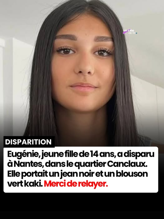 #DISPARITIONINQUIÉTANTE   #NANTES
Eugénie, 14 ans, est portée disparue depuis le 8 mars vers 10h30, dans le quartier Canclaux à Nantes