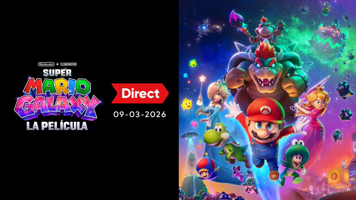 NintendoLatam's tweet image. Conéctate ya al #NintendoDirect presentando el adelanto final de Super Mario Galaxy: La película. 

Mira aquí: ninten.do/6017Qi4Iv