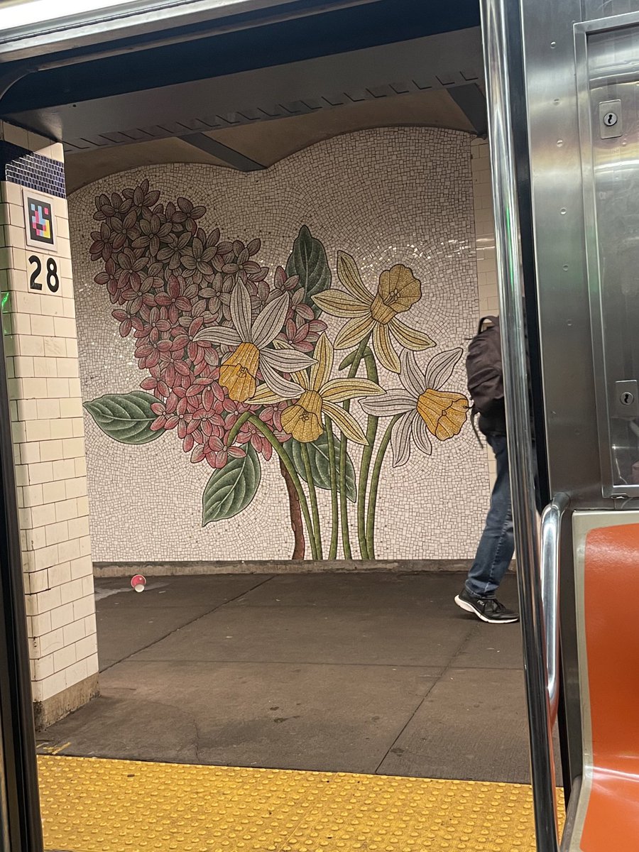 tomhollwho's tweet photo. unemployment sucks til it’s the first 70 degree day in NYC &amp; i’m prancing around in the sun, seeing the most beautiful subway stops imaginable, sipping on a strawberry matcha, exploring different parts of the city, and reminiscing about Challengers. then it’s not so bad https://t.co/R36XVcrctK