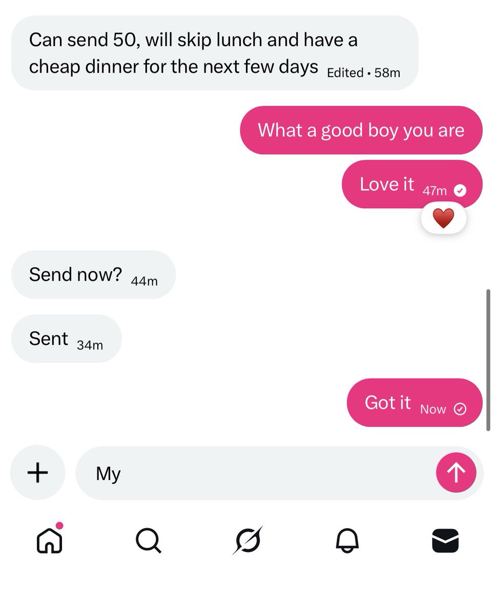 Kaann_xxo's tweet photo. Love subs like this
Sent without any hesitation &amp; even skipping lunches so he can pay his goddess, what a good piggy he is 💯 https://t.co/UtIYp59LIJ