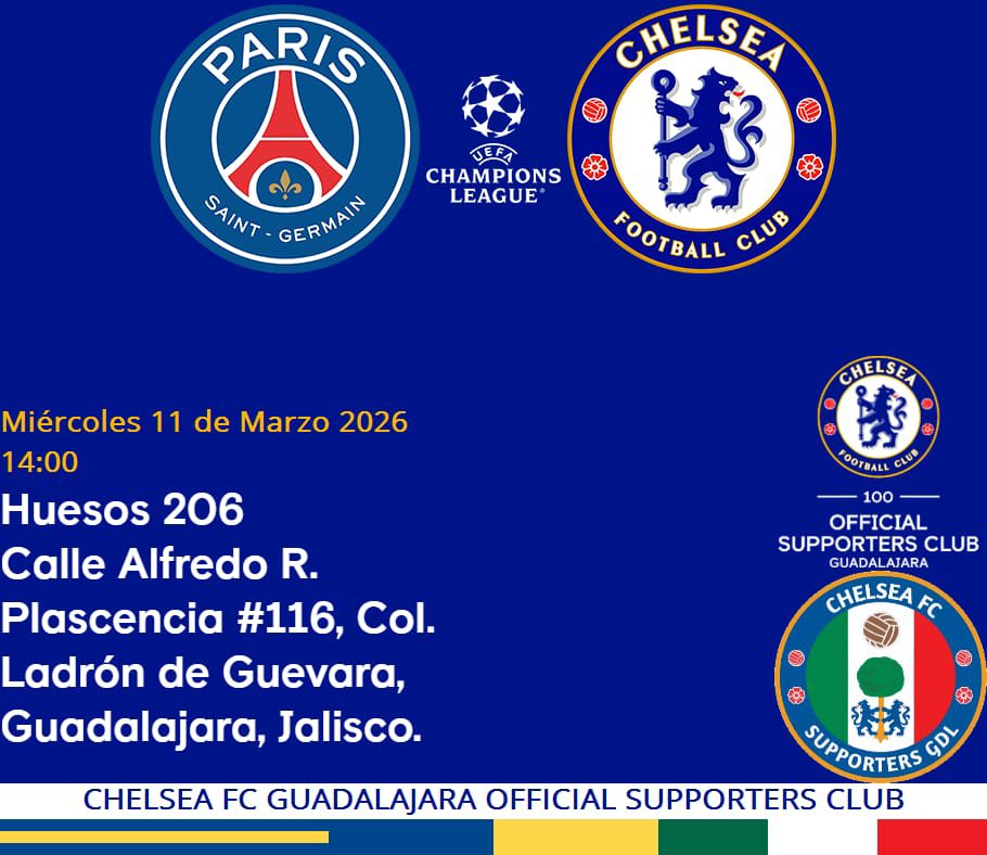 chelseafcgdl's tweet photo. Nos vemos este miรฉrcolesโฆ ๐
#CFC #KTBFFH #CFCGDL #Chelsea https://t.co/Qjf3KhYpV0