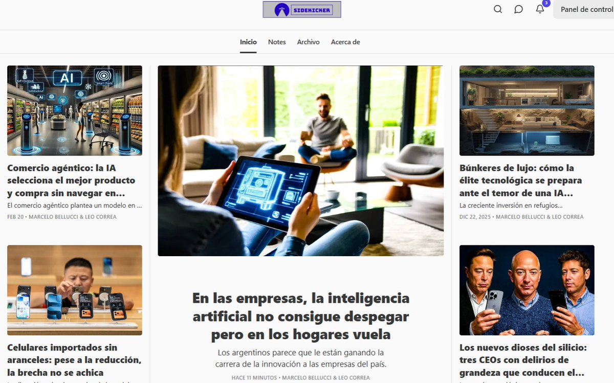 gerperazzo's tweet photo. SideKicker: Argentinos ya usan IA mientras muchas empresas siguen pensando si prender la compu 🤖. Un robot aspirador casi se convierte en espía doméstico. Y Samsung presentó el S26 Ultra con IA por todos lados.
 https://t.co/pIL2ebdyAg https://t.co/ErzOXtswQY