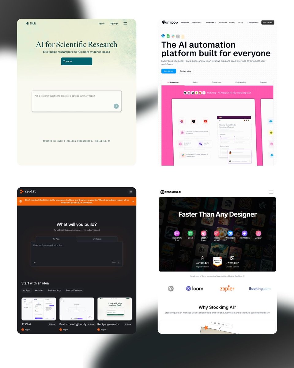 stockimgAI's tweet photo. 9 underrated AI tools you should be using:

Research faster ⚡️ https://t.co/gn3o50YaEM
Automate work ⚙️ https://t.co/VyWOPiuvGg
Code instantly 💻 https://t.co/8EsLHCXqv8
Design in seconds 🎨 https://t.co/efW6CjmNnp
Generate product visuals 🎥 https://t.co/lfURdCzlmt
Build 3D models 🧊 https://t.co/zHvq9Dctbt
UI Comps ✨ https://t.co/tRYt9TzRky
Write copy ✍️ https://t.co/m6G4jSkWUl
Database 📊 https://t.co/XO7JzhTXSY

Did I miss any ? 🤔