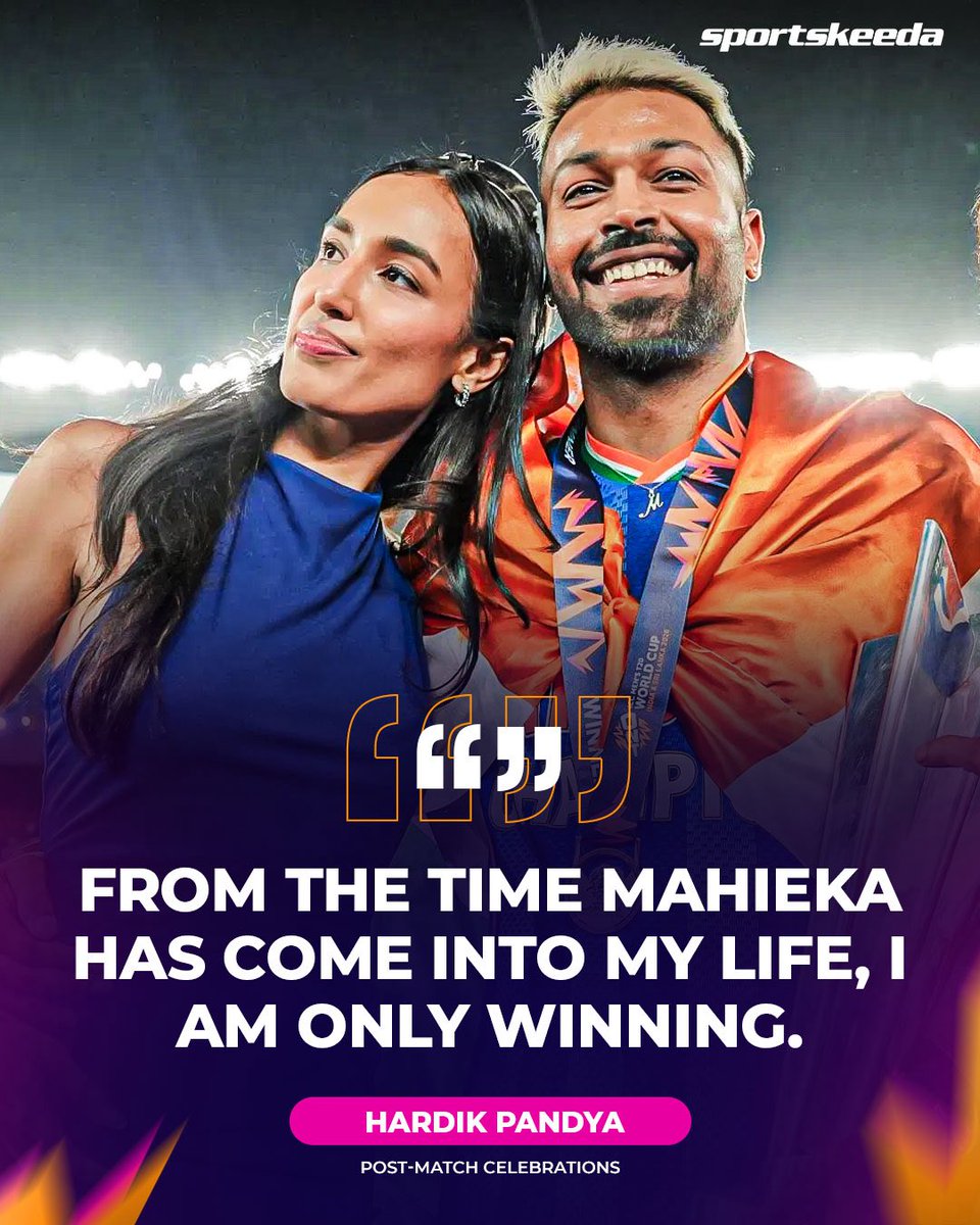 Sportskeeda's tweet image. Hardik Pandya - winning on the field and in life. ❤️🇮🇳

#T20WorldCup #INDvNZ