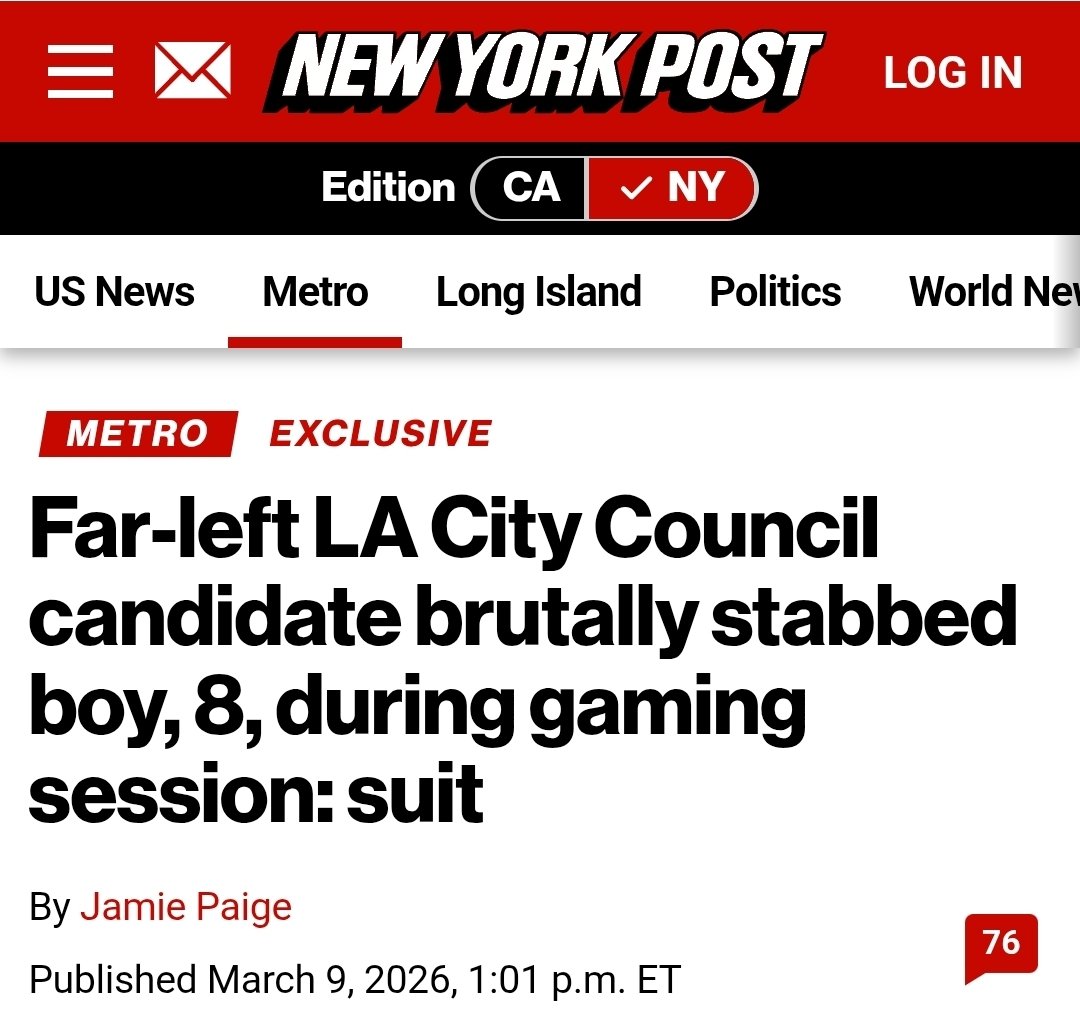 <a href="/libsoftiktok/">Libs of TikTok</a> California is a free-range lunatic asylum... where the lunatics run the asylum.

nypost.com/2026/03/09/us-…