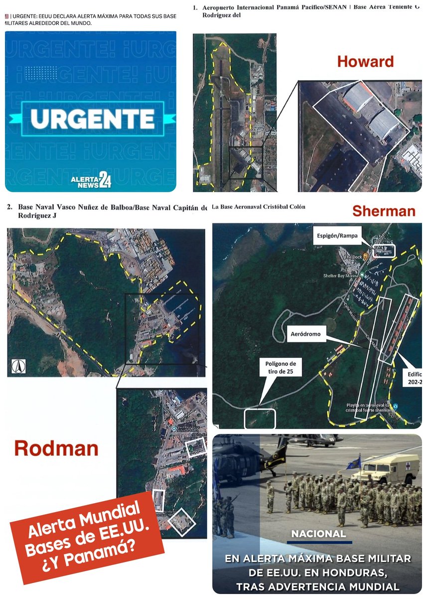 Alerta bases de Estados Unidos en el mundo.
¿Y Panamá?
Gracias al memorando de entendimiento firmado por el vendepatria Gobierno de Mulino, hoy el territorio nacional y el Canal son objetivos militares.