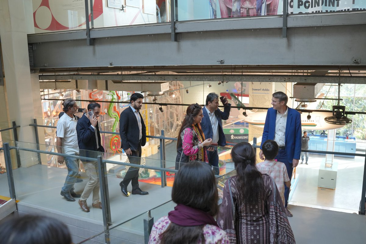 PJNPakistan's tweet photo. #PJNinSindh As part of Inter-Provincial Learning Exchange Visit to Sindh organized by GIZ, #PJN delegation visited #TDF #MagnifiScience Centre, a remarkable self-sustaining model, offering valuable insights into innovative and sustainable approaches that NGOs and CSOs can adopt. https://t.co/AZODTFqbPV