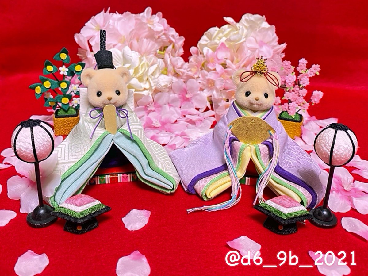 🌸シルバニア親王飾り🎎 衣装はハンドメイド作家さん🪡ビスクマさんの