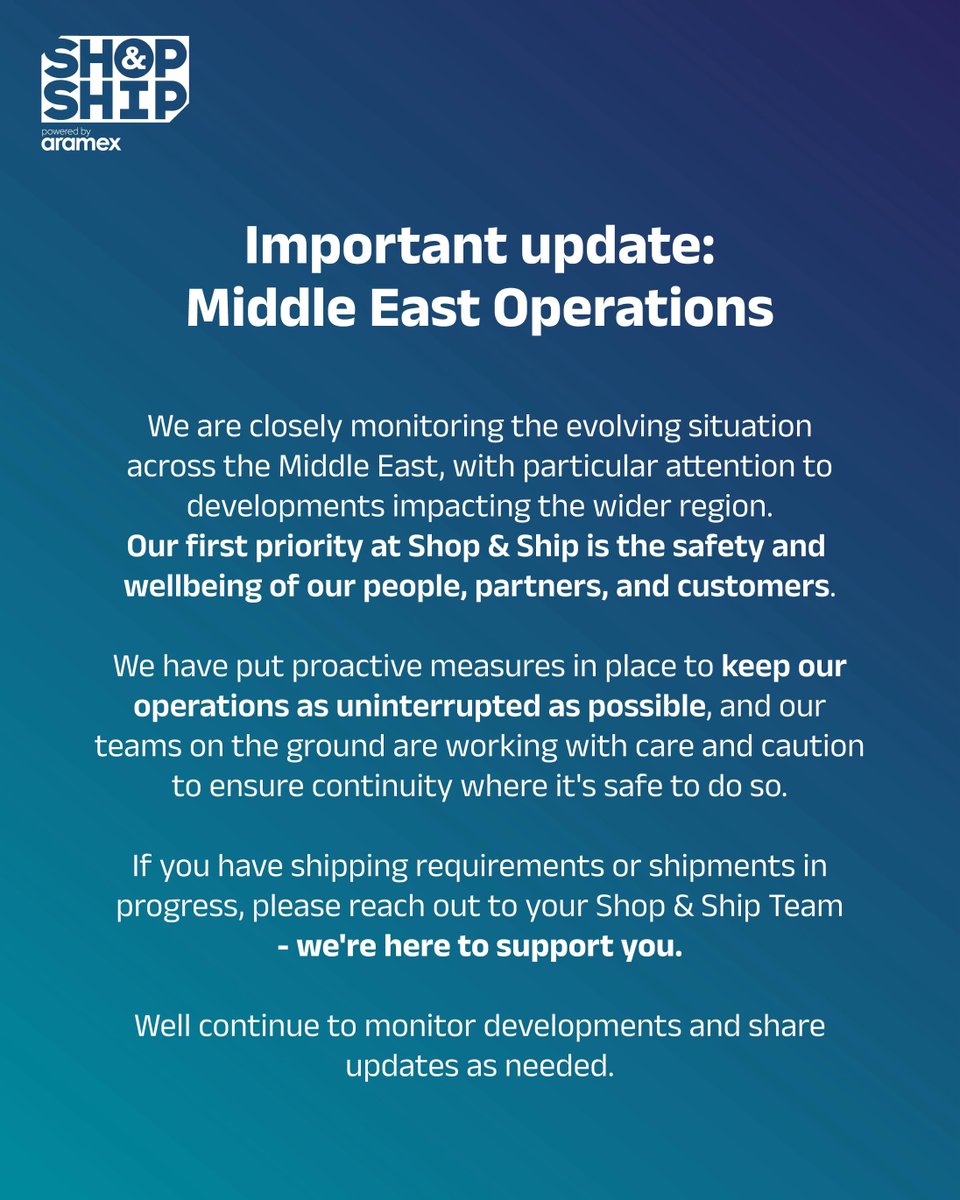 Shop & Ship tweet media