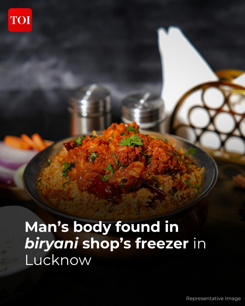 timesofindia's tweet image. The body of a 35-year-old man was found inside a freezer at a veg #biryani shop in Bakshi Ka Talab (BKT) area on Sunday morning. 

More details 🔗 toi.in/v2appb15 
#Lucknow #Food #UttarPradesh