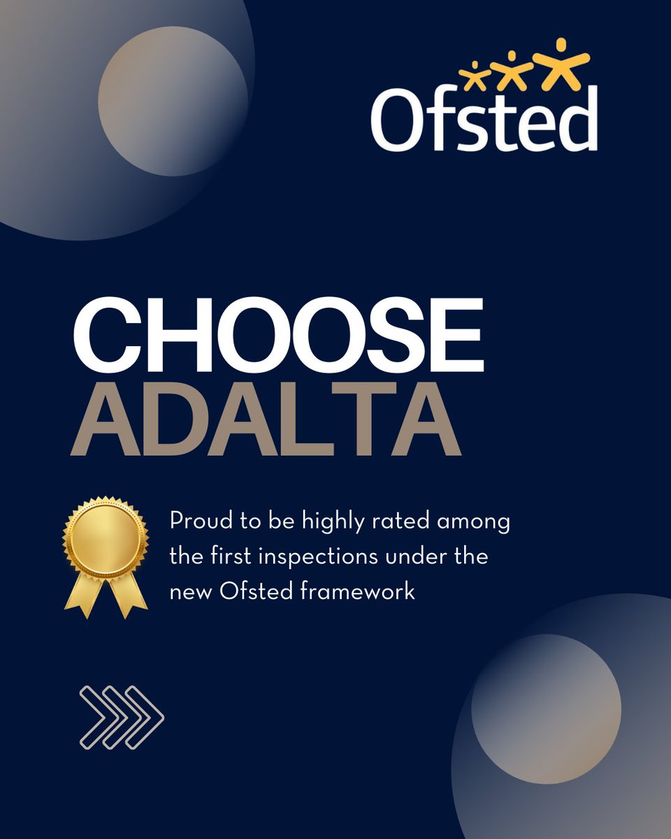 Adaltaltd's tweet photo. Team leader and management apprenticeships deserve the right provider. At Adalta, we’re highly rated under the new Ofsted framework — delivering quality, impact, and a whole-person approach.

Read our Ofsted report card here - https://t.co/71SdpWtG3q https://t.co/0OQlEAl0lh