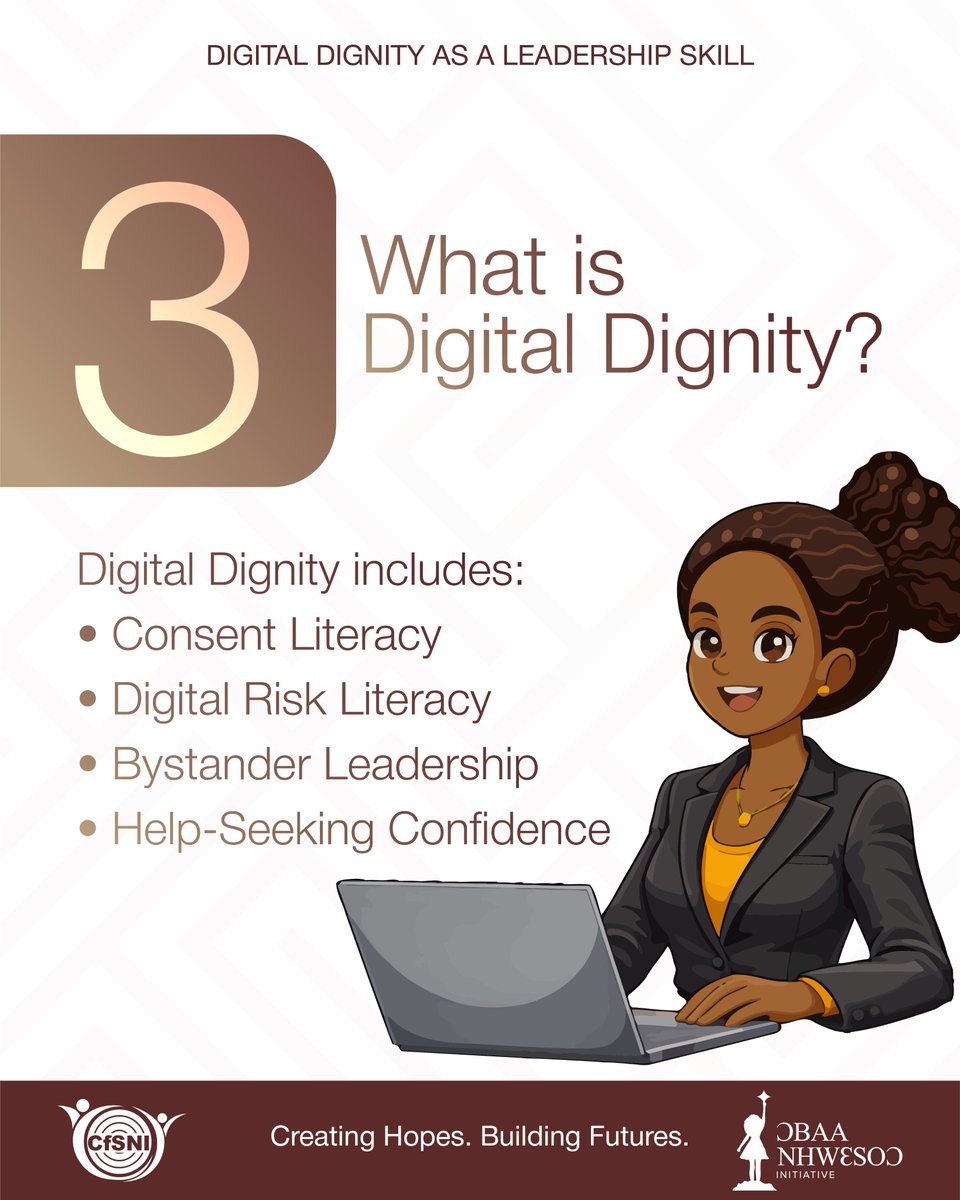 Care4Society_NI's tweet photo. CfSNI is redefining girl leadership for the digital age.

Through #ObaaNhweso, we’re integrating digital responsibility into empowerment.

Leadership doesn’t stop offline.

Your thoughts?

#CfSNI #DigitalLeadership https://t.co/dEbpJnD1R6