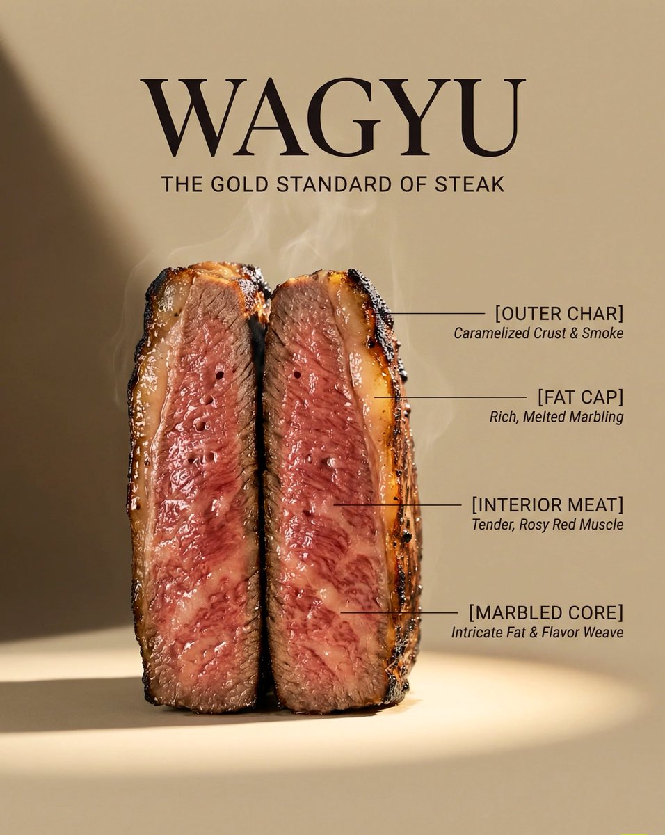 ecomgains's tweet photo. AI just replaced a $10,000 food shoot.

This was generated with Nano Banana Pro.

I use Higgsfield AI to access it without purchasing a subscription.

No studio.
No chef.
No camera.

This custom prompt is insane.

Comment “STEAK” and I’ll DM it for FREE. https://t.co/DiGYjHFpE3