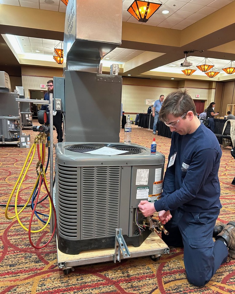 phccnatl's tweet photo. What an incredible showcase at the PHCC Educational Foundation’s National HVAC Apprentice Contest! 

PHCC National is proud to celebrate the next generation of skilled professionals and thank everyone who helped make this competition a success. 

#PHCC #Plumbing #HVAC https://t.co/wxj9ILE3En