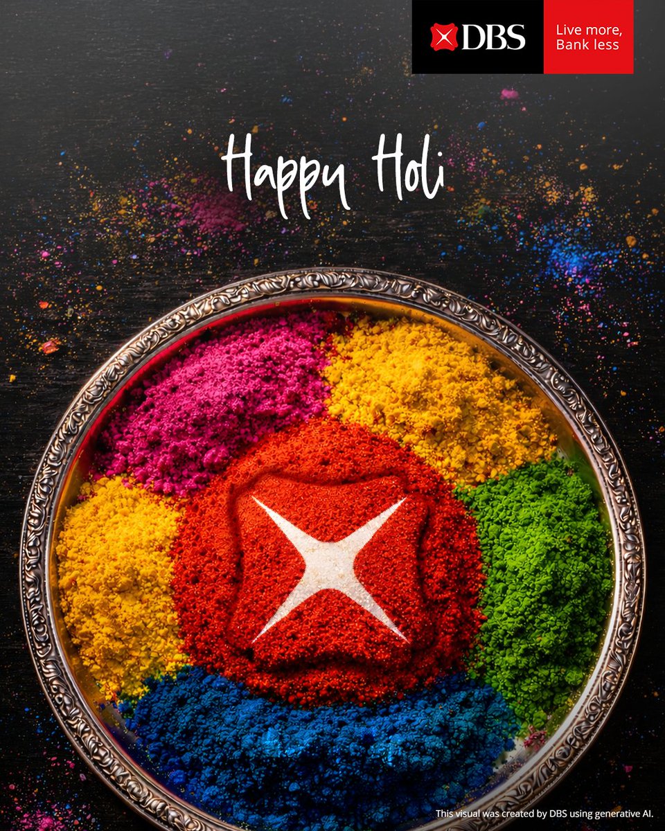 DBSBankIndia's tweet photo. Celebrate more colour, more joy and more moments that matter this Holi.

#HappyHoli #LivemoreBankless #DBSBankIndia #TopicalSpot https://t.co/wMzzuaXVIR