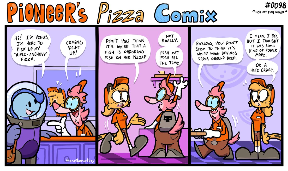 anotherartboy's tweet photo. Pioneer’s Pizza Comix, No. 98 https://t.co/qAgWLJHlfK