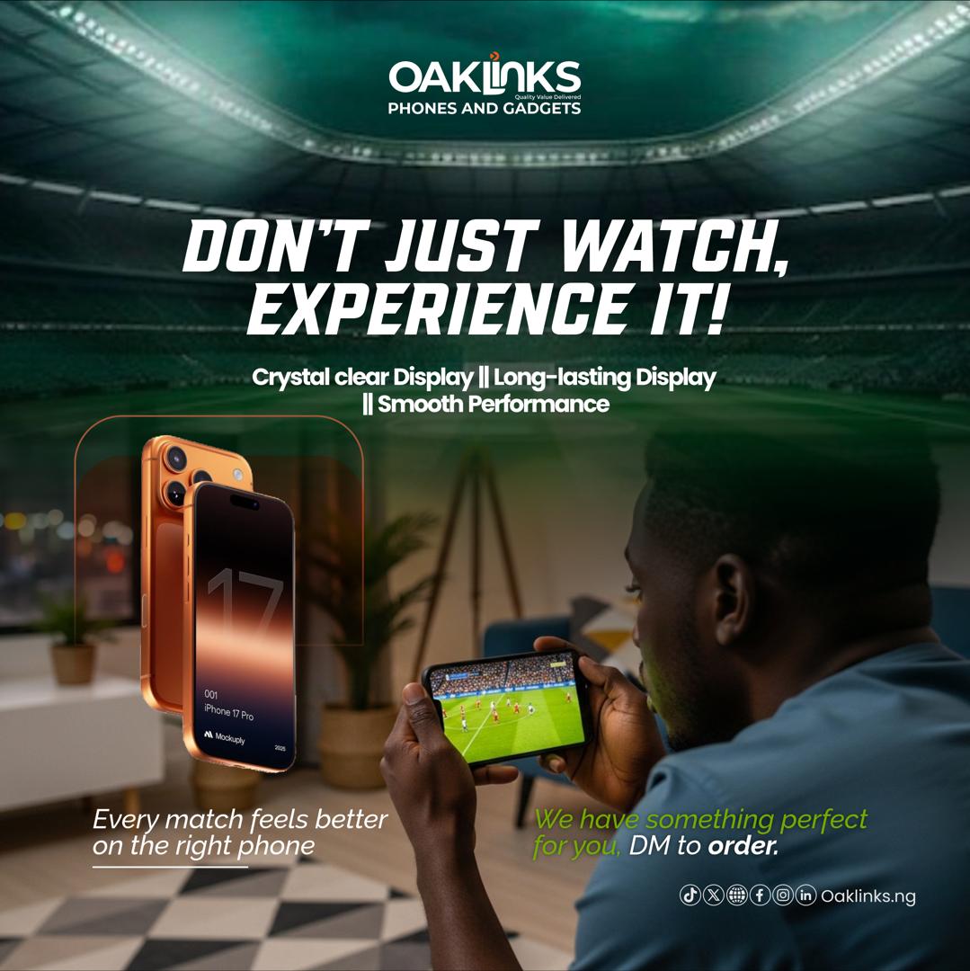 Oaklinksng's tweet photo. Imagine watching that match on a low battery 😭💔
Upgrade your experience today 📱🔥
Send a DM to order now 🛒
#SmartphoneDeals #TechNigeria #GadgetPlug #oaklinks #gadgets https://t.co/XXRvbXGllM