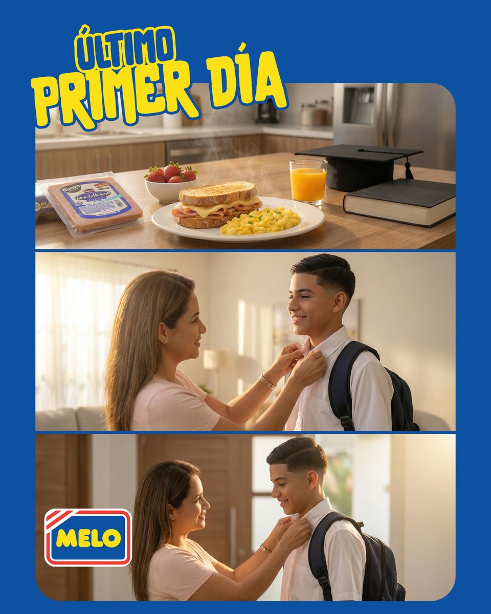 AlimentosMelo's tweet image. No importa la edad, siempre hay un “primer día” ✨​

Y en cada uno, Melo está presente en la mesa.💙😋​

Todo lo que necesitas para el regreso a clases, lo encuentras en nuestras tiendas o en alimentosmelo.com 🔥🔥🔥​

#AlimentosMelo #Melo #SaborPanameño