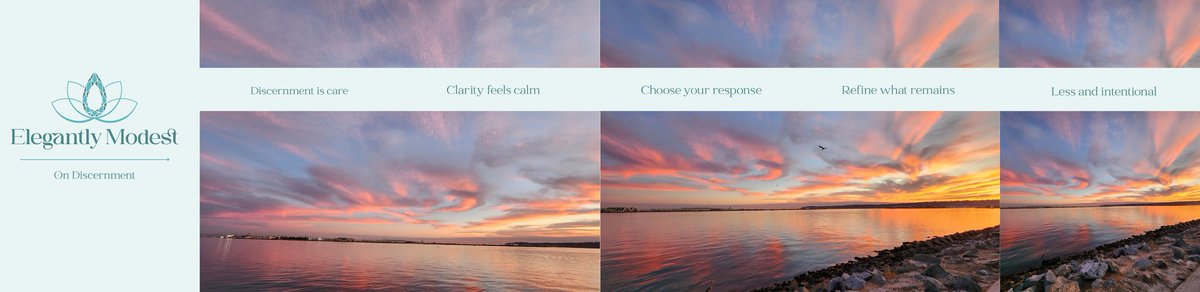 ElegantlyModest's tweet photo. Discernment feels quiet from the outside.
From within, it feels steady.

It is knowing where your energy belongs.
And placing it there with care.

It is refinement, gently practiced.
A soft narrowing of focus.

Fewer reactions.
More meaning.

Clarity has its own warmth. https://t.co/7nJzj7BAN9
