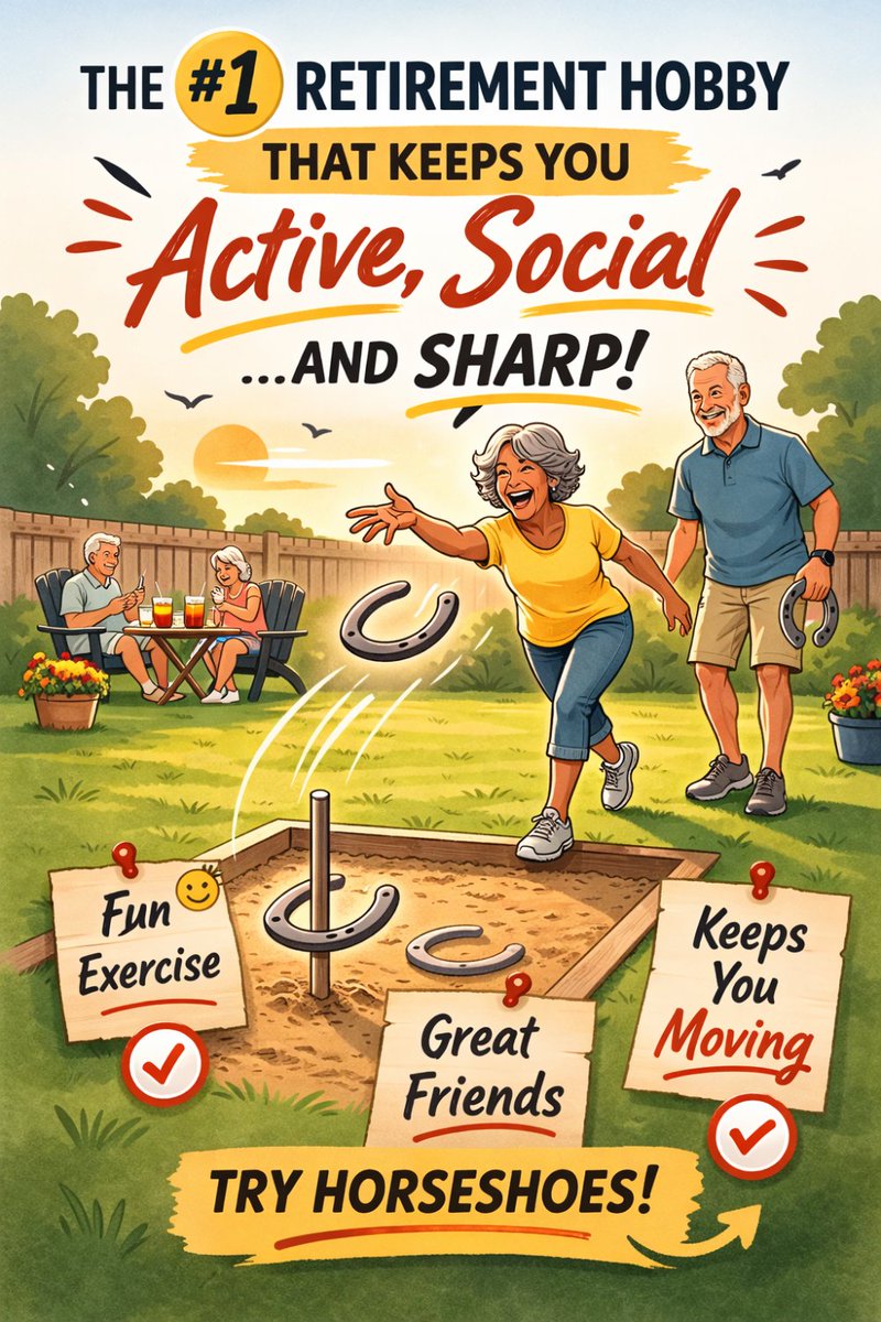 LarryMcc's tweet photo. Retirement doesn’t mean slowing down — it means choosing smarter ways to stay active. 

#Horseshoes #RetirementHobby #ActiveSeniors #BackyardGames

https://t.co/mMTLFHV0uz https://t.co/W39vc8Vc4J