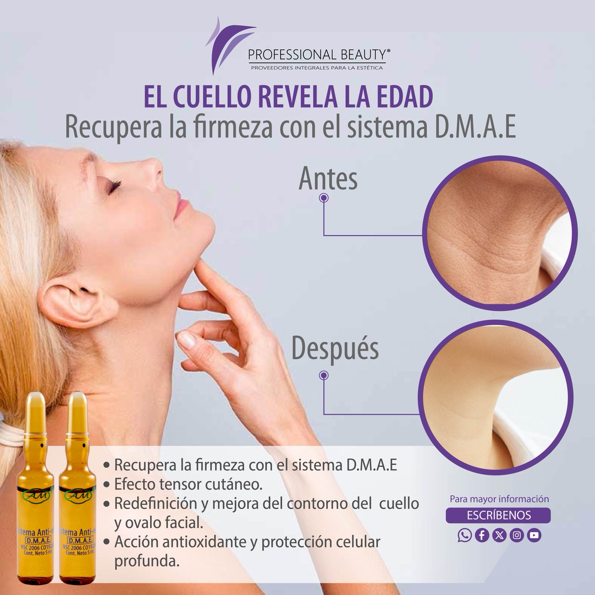 ProfessionalBea's tweet photo. La piel del cuello es una de las más delgadas y una de las primeras en evidenciar los signos del envejecimiento y del estrés orgánico. 
https://t.co/KJOQp0mcLp https://t.co/9oBEnMS2YF