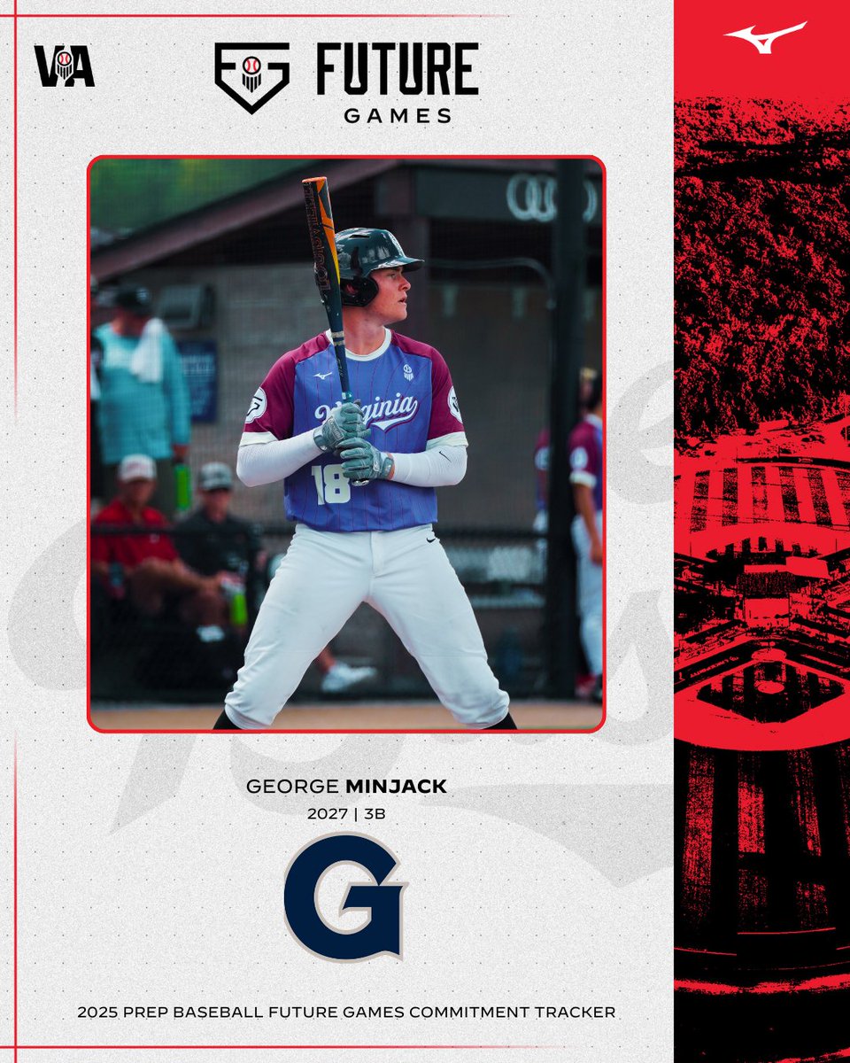 PrepBaseballVA's tweet photo. 🚨#PBFG25 Commitment Alert 🚨
'27 3B George Minjack (St. Albans) has announced his commitment to Georgetown.
Minjack is the 14th commit from #TeamVirginia
See Minjack's Full Profile ➡️ https://t.co/UDzCBxCoNU
#BeSeen https://t.co/94UNiV2UQ6