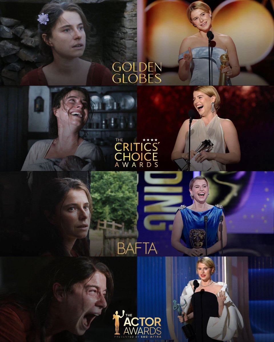 Jessie Buckley as Agnes Shakespeare in "Hamnet" has swept the awards season. Oscar remains.