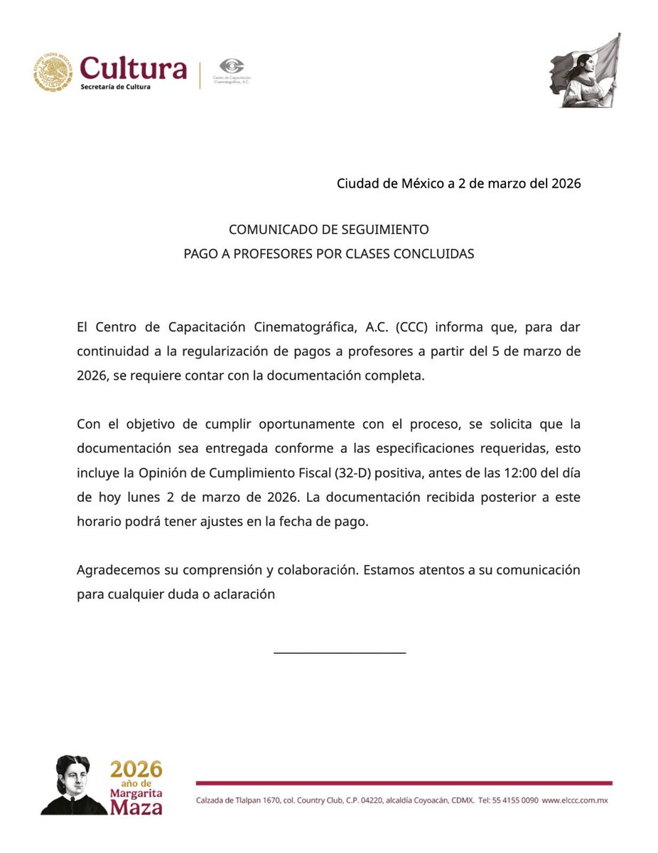 Centro de Capacitación Cinematográfica tweet media