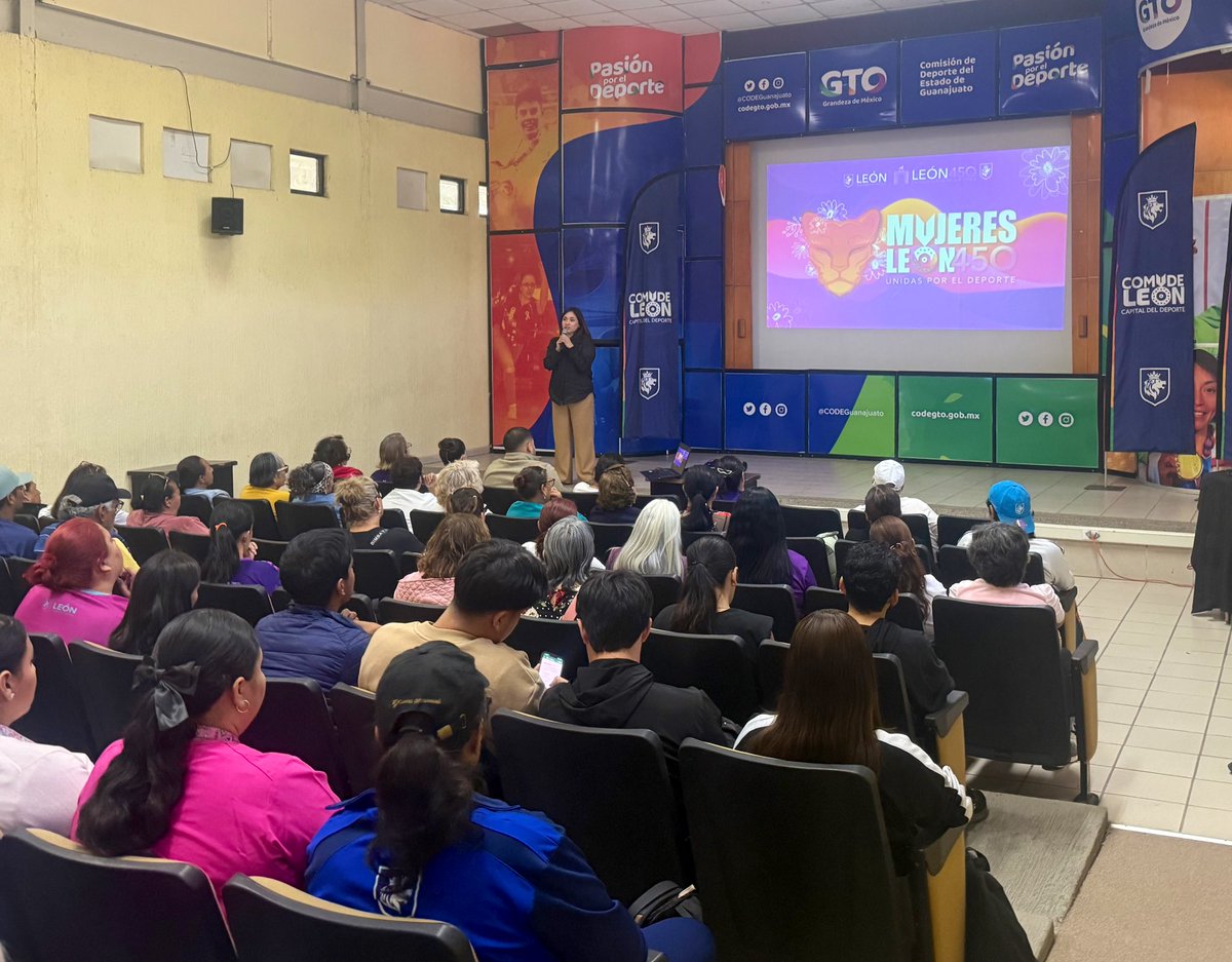 Continuamos con las actividades del programa Mujeres León 450, Unidas por el Deporte. 

Damos inicio con la ponencia: La violencia contra las mujeres, por parte del Instituto Municipal de las Mujeres de León.

👉🏻 facebook.com/share/v/1KRMAx…