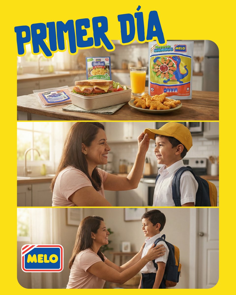 AlimentosMelo's tweet image. No importa la edad, siempre hay un “primer día” ✨​

Y en cada uno, Melo está presente en la mesa.💙😋​

Todo lo que necesitas para el regreso a clases, lo encuentras en nuestras tiendas o en alimentosmelo.com 🔥🔥🔥​

#AlimentosMelo #Melo #SaborPanameño