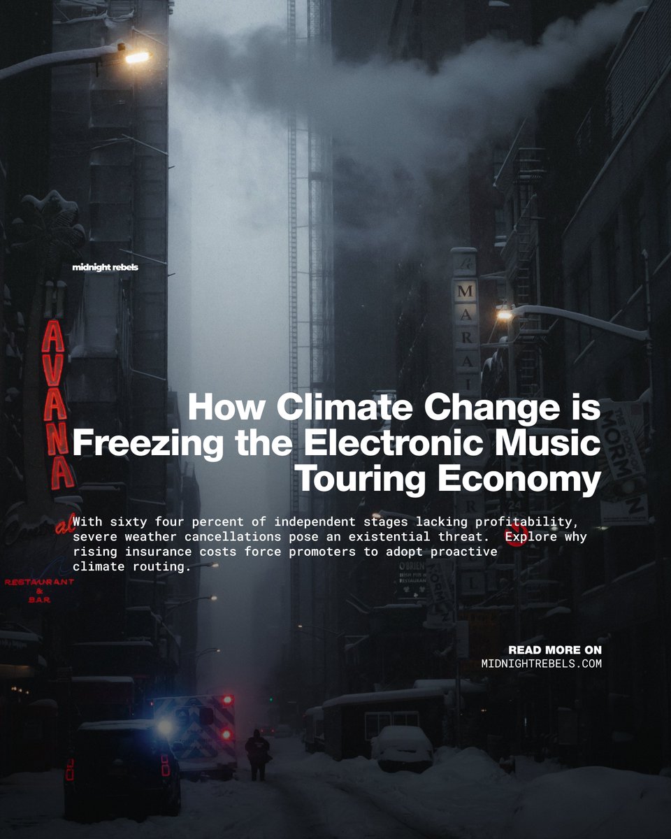midnightxrebels's tweet image. The touring economy is going through a massive vibe shift. Climate change is freezing tours, and traditional cancellation insurance isn't cutting it anymore.

Read: midnightrebels.com/how-climate-ch…

#MusicTech #LiveEvents #ClimateTech