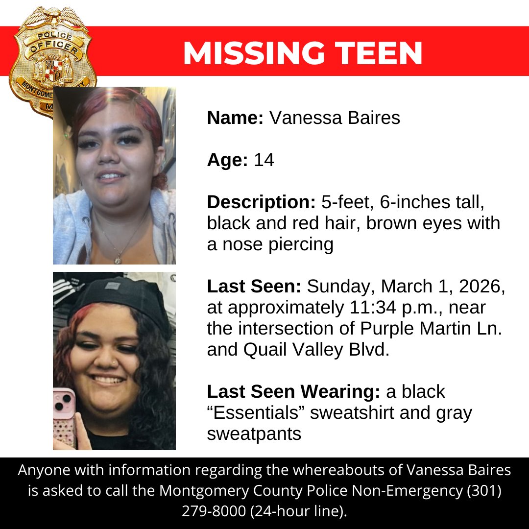 Montgomery County Department of Police tweet media