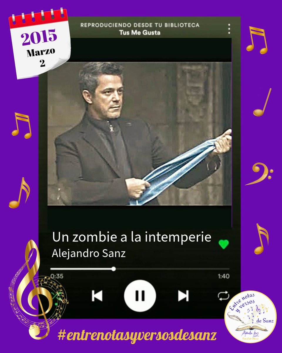 Hay canciones que no se escuchan, se sienten. Versos que se quedan a vivir en la piel.
Hoy volvemos a abrir esa puerta para recordar. #UmZombieALaIntemperie de  <a href="/AlejandroSanz/">Alejandro Sanz</a>
<a href="/NotasVersosSanz/">Entre Notas y Versos de Sanz</a>
<a href="/seitrackes/">SeitrackES</a> <a href="/SonyMusicSpain/">Sony Music Spain</a>
#EntreNotasYVersosDeSanz
 #músicaqueune #FaMs #FamsSanz