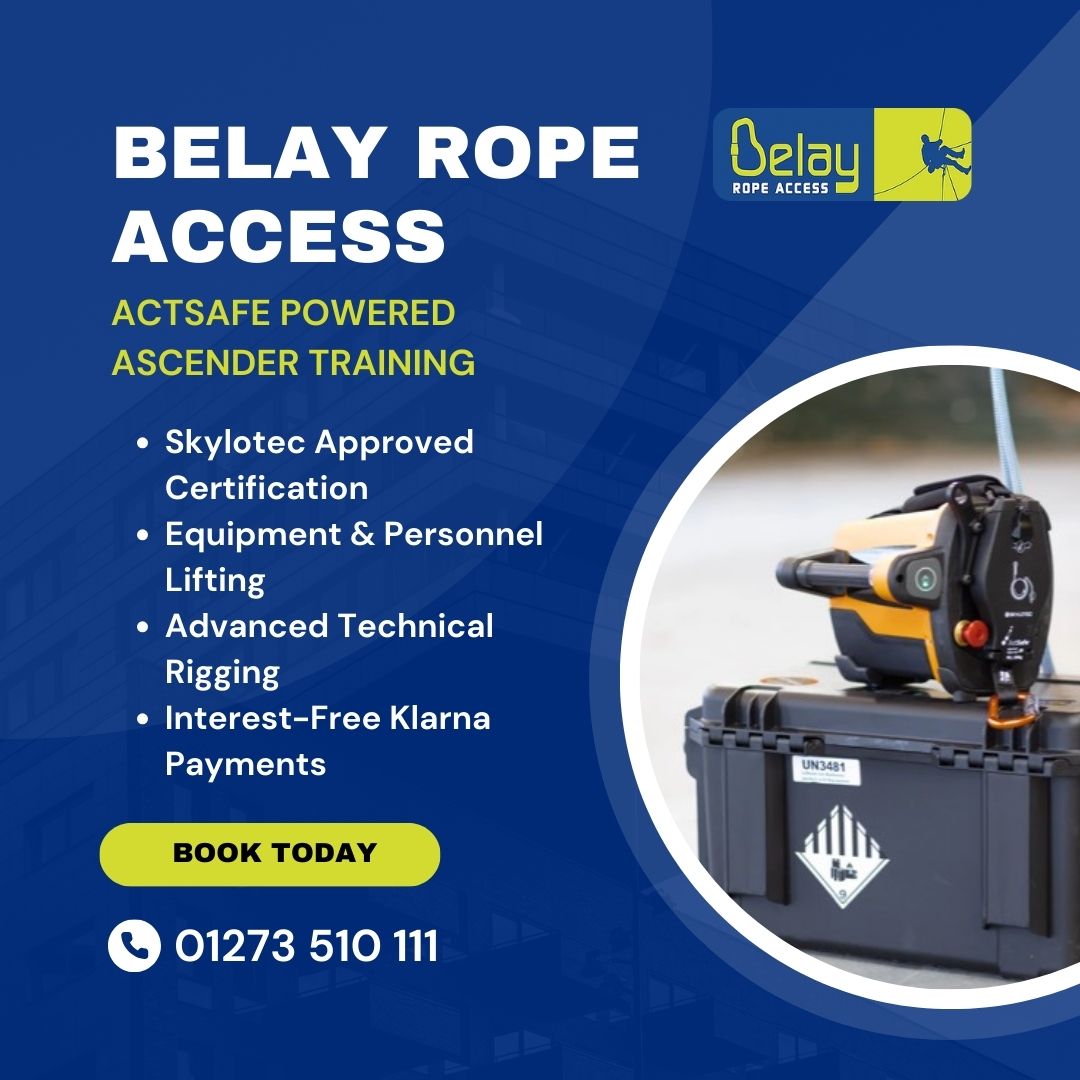 BelayRopeAccess's tweet photo. Upgrade your rigging skills with our Skylotec Approved Actsafe ACX/ICX courses—spaces still available!

Seats are filling fast for March, including GWO and IRATA training. Book now and spread the cost with Klarna at checkout.

https://t.co/irhVXy2D6N

#RopeAccess #Skylotec https://t.co/fNWNK1wlrR