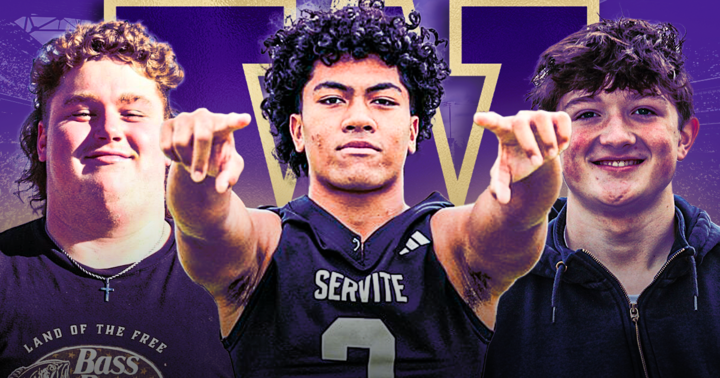 GregBiggins's tweet photo. Washington has a big Junior Day weekend coming up and we have our eyes on 5 key targets the Huskies are in a good spot with and a pair of commit predictions have been put in as well
https://t.co/Q95kifmoTc https://t.co/q3XFWSzL8f
