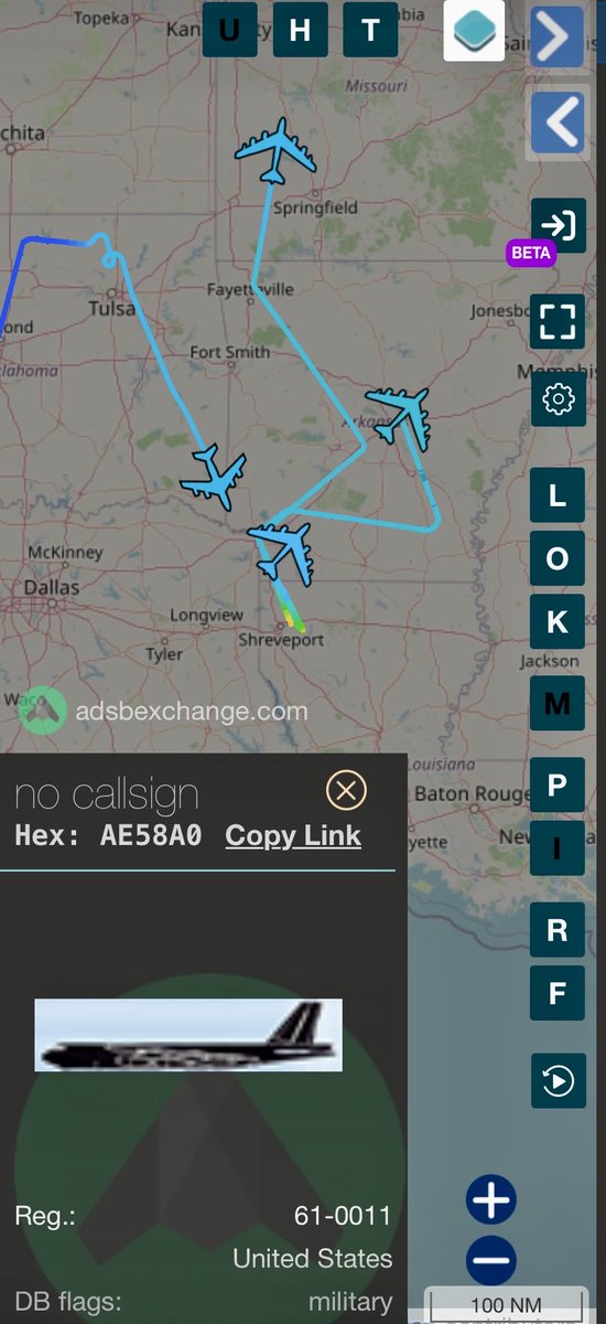 Saint1Mil's tweet image. Four B-52s up around Barksdale AFB, three heading out in a NE direction, might just be local training or off somewhere else 🤷‍♂️ #Buff